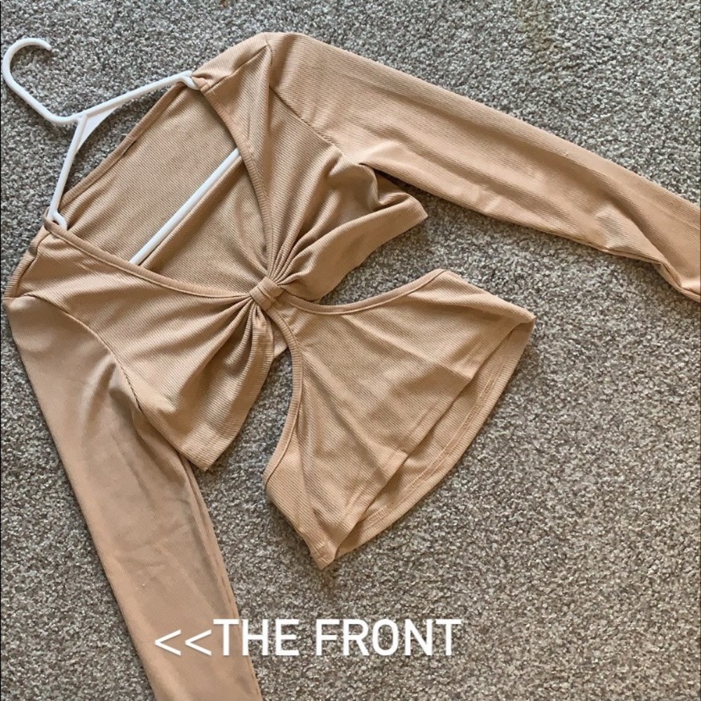 Cutout long sleeve top